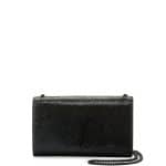 Saint Laurent Black Python-Stamped Calfskin Monogram Kate Medium Bag