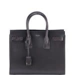 Saint Laurent Dark Anthracite Grained Leather:Python Sac De Jour Small Bag