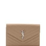 Saint Laurent Deep Beige Monogram Matelasse Shoulder Bag