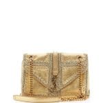 Saint Laurent Gold Macrame Monogram Slouchy Chain Medium Shoulder Bag