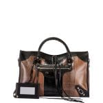 Balenciaga Black/Marron Cacao Ayers Classic City Bag