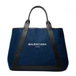 Balenciaga Bleu Indigo/Noir Denim Navy Cabas M Bag