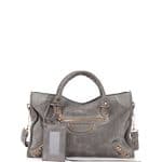 Balenciaga Gris Perle Classic Metallic Edge City Bag