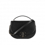 Chanel Black Coco Curve Flap Medium Bag