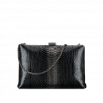 Chanel Black/Gold Python Kiss-Lock Bag