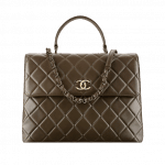Chanel Dark Khaki Trendy CC Large Top Handle Bag