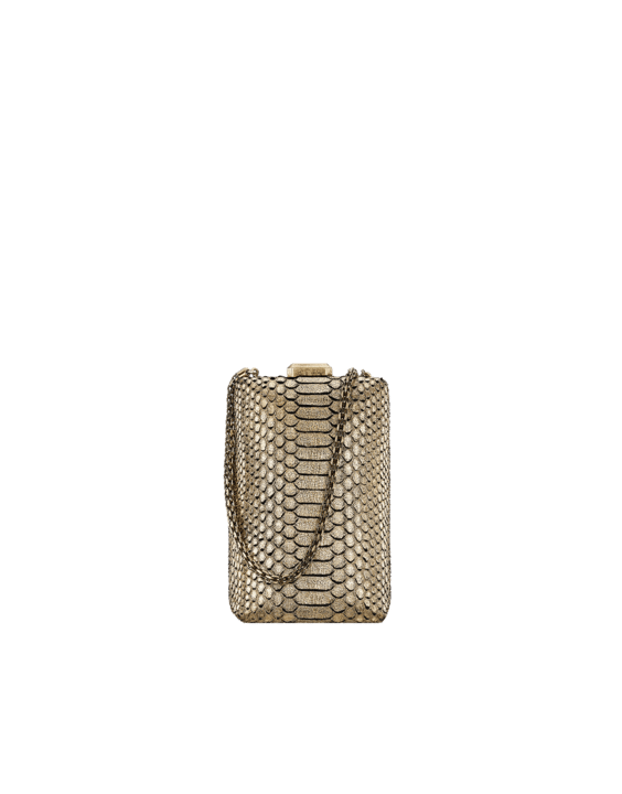 CHANEL - Python Snakeskin Green CC Kiss lock Shoulder Bag