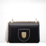 Dior Black Mirror Calfskin with Sequin Badge Diorama Club Bag