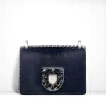 Dior Butterfly Blue Pony Effect Calfskin with Embroidered Badge Diorama Club Bag