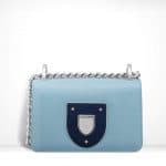 Dior Glossy Ice Blue Calfskin Diorama Club Bag