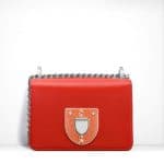 Dior Glossy Tonic Red Calfskin wiith Shagreen Badge Diorama Club Bag