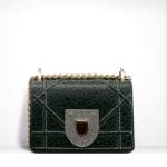 Dior Malachite Green Ceramic-Effect Deerskin Diorama Club Bag