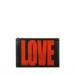 Givenchy Black Love Large Flat Pouch Bag