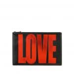 Givenchy Black Love Medium Flat Pouch Bag