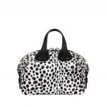 Givenchy Black/White Dalmatian Print Goat Fur Nightingale Small Bag