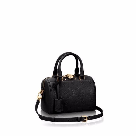 Louis Vuitton Empreinte Leather Noir Speedy 20 Bandouliere