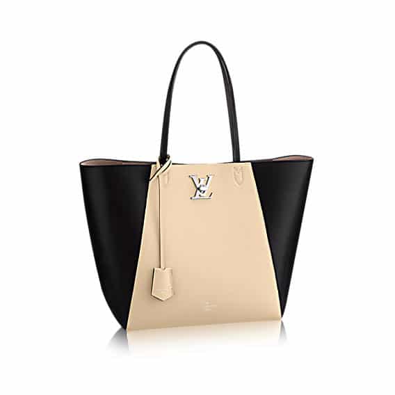 Louis Vuitton Blue Ciel/Black Leather Lockme Cabas Tote Bag