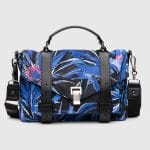 Proenza Schouler Indigo/Amethyst Floral Print Nylon PS1 Medium Bag