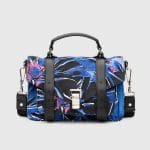 Proenza Schouler Indigo/Amethyst Floral Print Nylon PS1 Tiny Bag