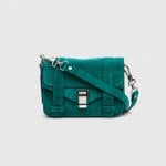 Proenza Schouler Malachite Suede PS1 Mini Crossbody Bag