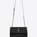 Saint Laurent Black Crocodile Embossed Monogram West Hollywood Medium Bag