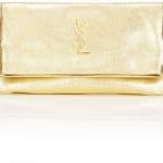 Saint Laurent Gold Monogram West Hollywood Clutch Bag