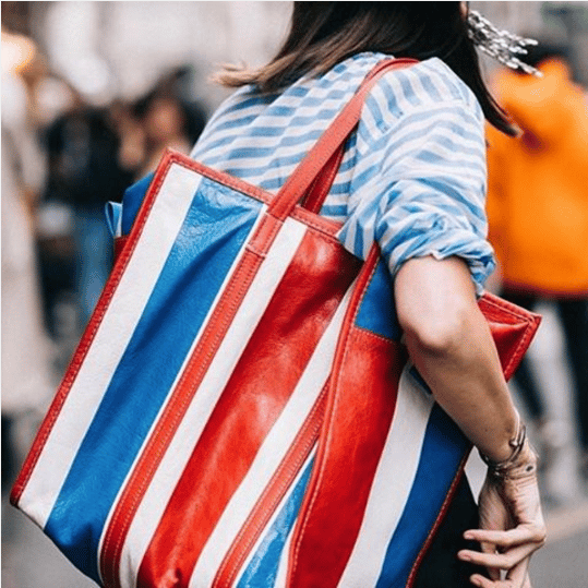 red white blue bag balenciaga