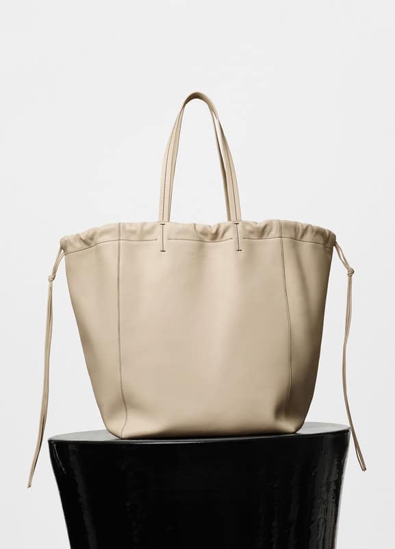 Celine Chalk Smooth Calfskin Small Coulisse Shoulder Bag