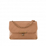 Chanel Beige Lambskin Flap Bag