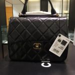 Chanel Black Gold Bar Top Handle Bag