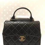Chanel Black Gold Bar Top Handle Bag 2