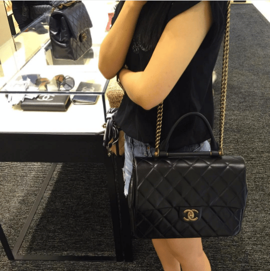 chanel black and white tote bag