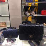 Chanel Black Gold Bar Top Handle Bag 5