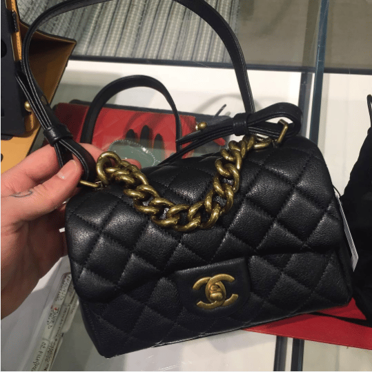 CHANEL Shiny Sheepskin Quilted Mini Trapezio Flap Red 275863