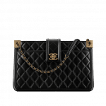 Chanel Black Quilted Calfskin Small Shopping Bag