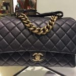 Chanel Black Small Trapezio Bag