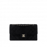 Chanel Black Velvet Medium Classic Flap Bag