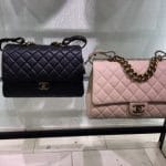 Chanel Black and Light Pink Small and Large Trapezio Bags