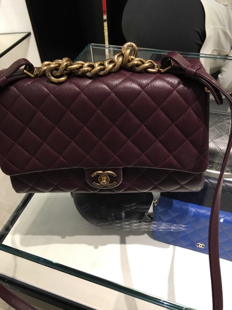 Chanel Neutrals Small Paris-Rome Trapezio Flap Bag Medium