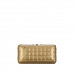 Chanel Gold Metallic Lambskin Evening Bag