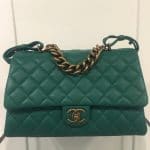 Chanel Green Large Trapezio Bag