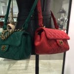 Chanel Green and Red Mini Trapezio Bags