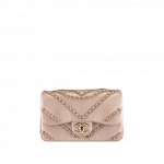 Chanel Light Gold Metallic Lambskin Mini Flap Bag