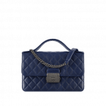 Chanel Navy Blue CC University Medium Flap Bag