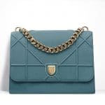 Dior Agave Green Grained Calfskin Diorama Satchel Bag