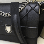 Dior Black Grained Calfskin Diorama Satchel Bag 2
