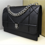 Dior Black Grained Calfskin Diorama Satchel Bag 3