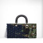 Dior Blue/Green Embroidered with Flowers Made Up Of Sequins & Bows Runway Bag