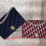 Dior Plum and Blue : Pink and Beige Dior Print Fabric Diorama Flap Bag 3