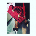 Dior Red Lambskin Runway Bag 2